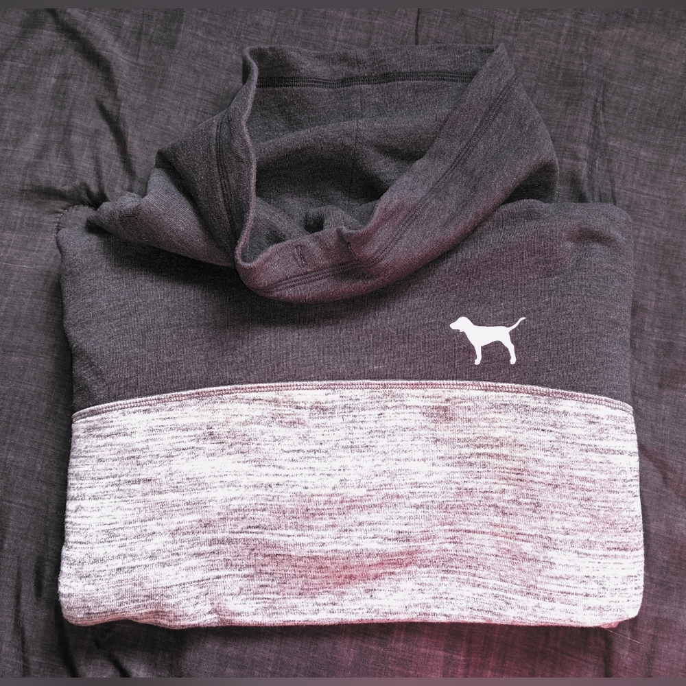 Pink turtle neck.